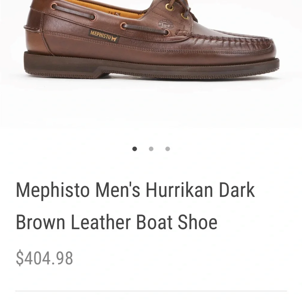 🗽🩶NIB Mephisto Air Relax Leather Boat Shoes